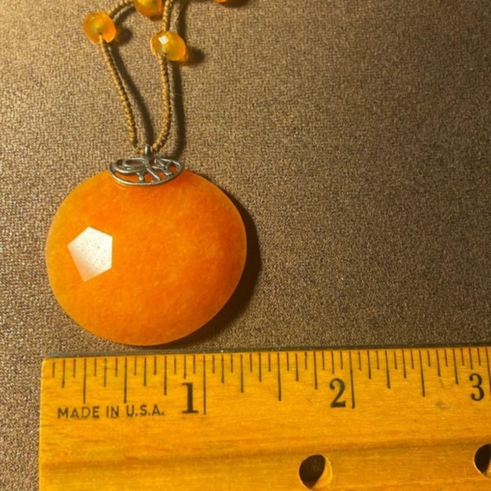 SILPADA .925 Sterling Silver Moroccan Sunset Faceted Aventurine Necklace - Picture 12 of 12